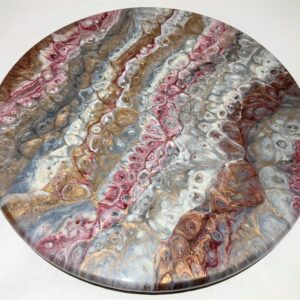 Lazy Susan - Gold/Maroon (Faceted)