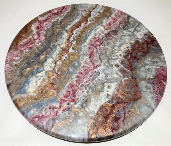Lazy Susan - Gold/Maroon (Faceted)