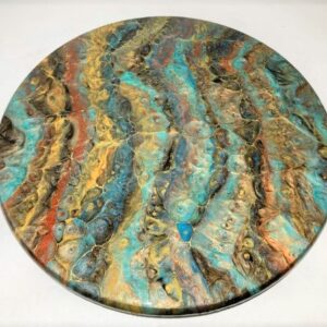 Lazy Susan - Gold/Turquoise/Copper (Faceted)
