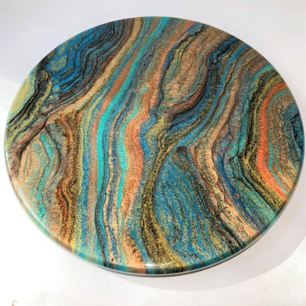 Lazy Susan - Gold/Turquoise/Copper