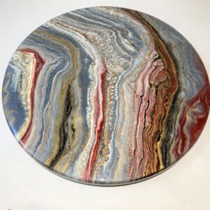 Lazy Susan - Gold/Maroon