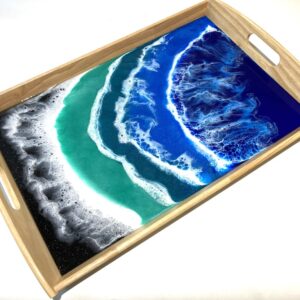 Serving Tray - Black Sand Beach, Foamy Waves