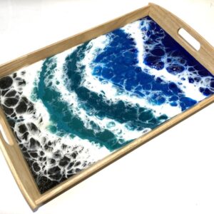 Serving Tray - Black Sand Beach, Faceted Waves